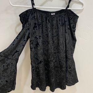 NoBo flounce velvet top- Never Worn